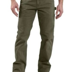 NEW Carhartt Relaxed Fit Washed Twill Dungaree Work Pant Army Green Men’s 33x30